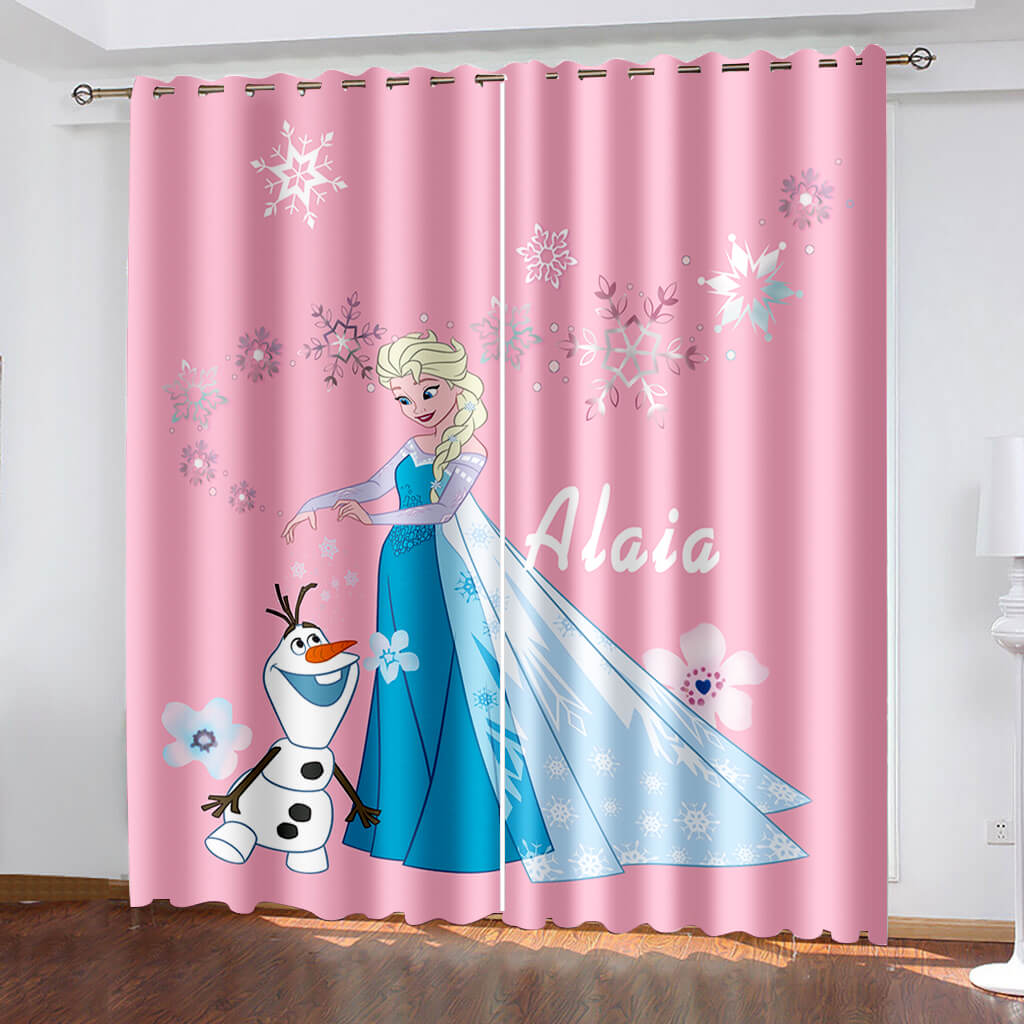 2024 NEW Frozen Curtains Blackout Window Treatments Drapes for Room Decoration