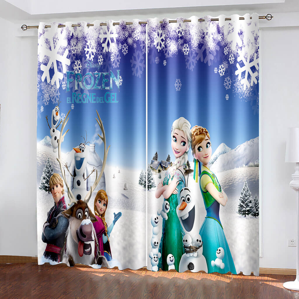 2024 NEW Frozen Curtains Blackout Window Treatments Drapes for Room Decoration