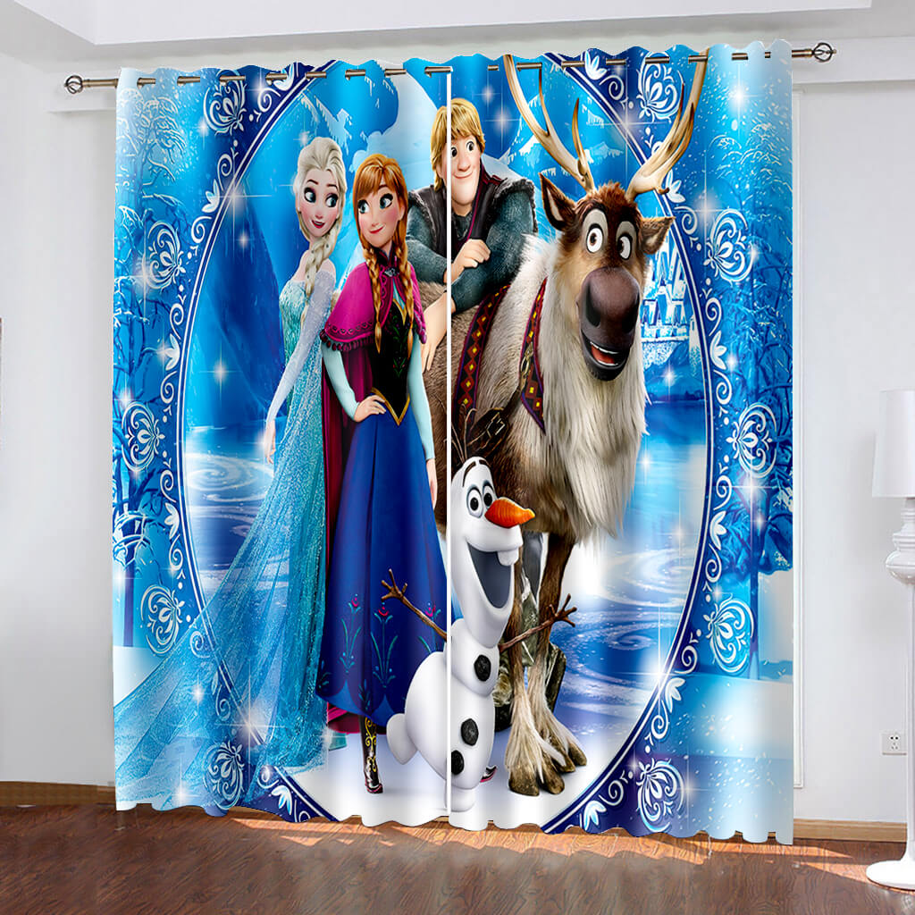 2024 NEW Frozen Curtains Blackout Window Treatments Drapes for Room Decoration