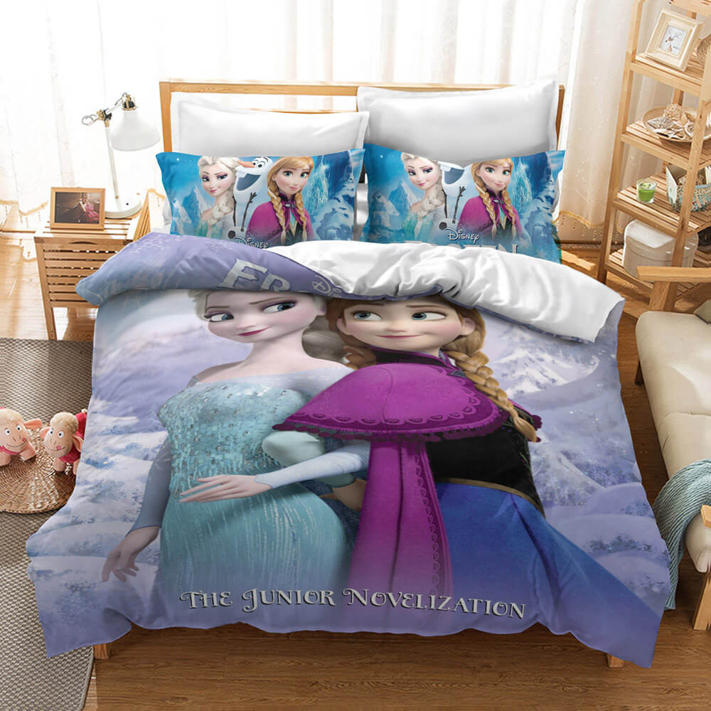 2024 NEW Frozen Princess Elsa Anna Bedding Set Quilt Cover Without Filler