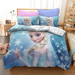 2024 NEW Frozen Princess Elsa Anna Bedding Set Quilt Cover Without Filler