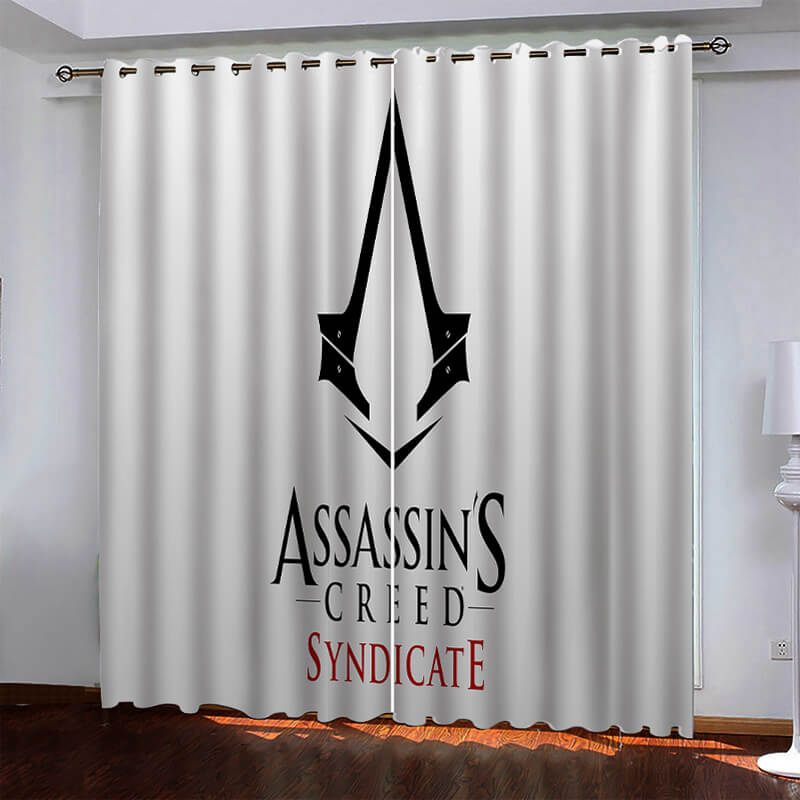 2024 NEW Game Assassin's Creed Pattern Curtains Blackout Window Drapes