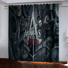 2024 NEW Game Assassin's Creed Pattern Curtains Blackout Window Drapes