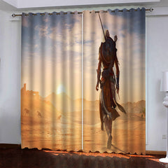 2024 NEW Game Assassin's Creed Pattern Curtains Blackout Window Drapes