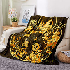 2025 NEW Game Bendy And The Ink Machine Blanket Flannel Throw Room Decoration