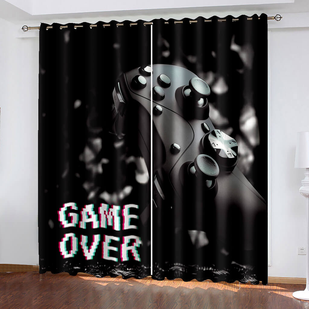 2024 NEW Game Controller Gamepad Curtains Blackout Window Treatments Drapes