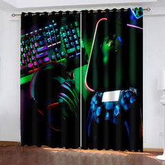 2024 NEW Game Controller Gamepad Curtains Blackout Window Treatments Drapes