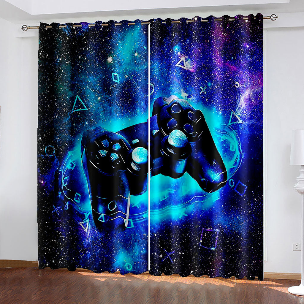 2024 NEW Game Controller Gamepad Curtains Blackout Window Treatments Drapes