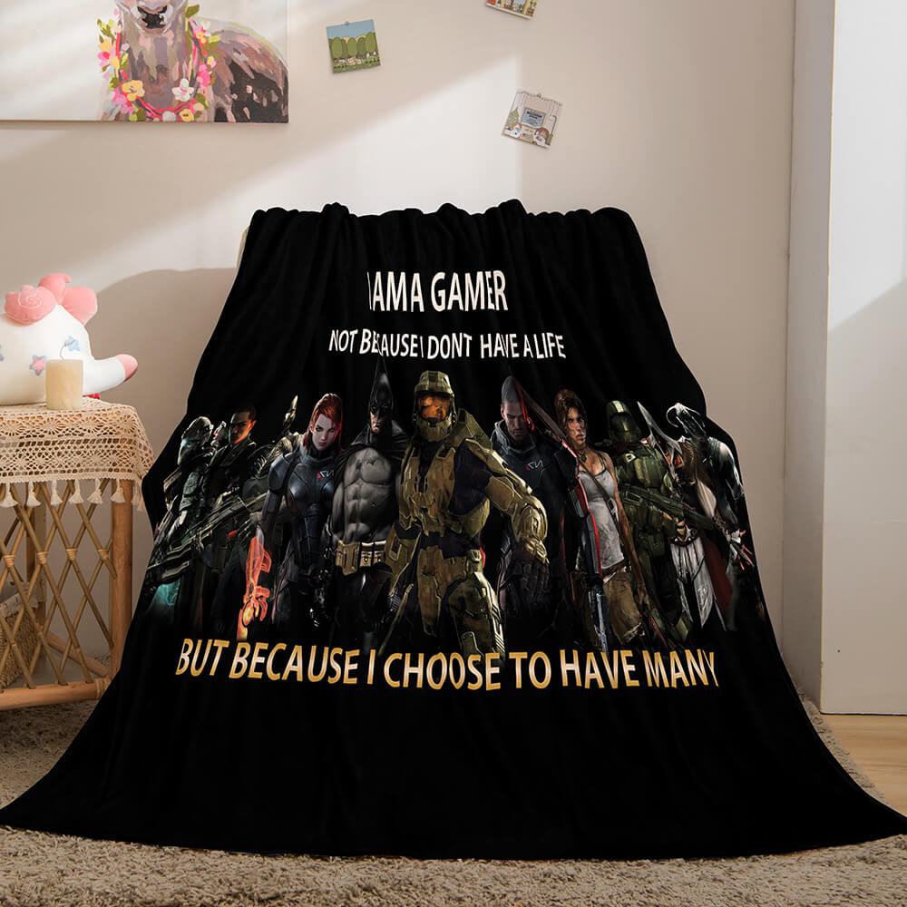 2024 NEW Gamer Cosplay Flannel Blanket Throw