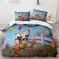 2024 NEW Game Cuphead Bedding Set Quilt Duvet Cover Bedding Sets