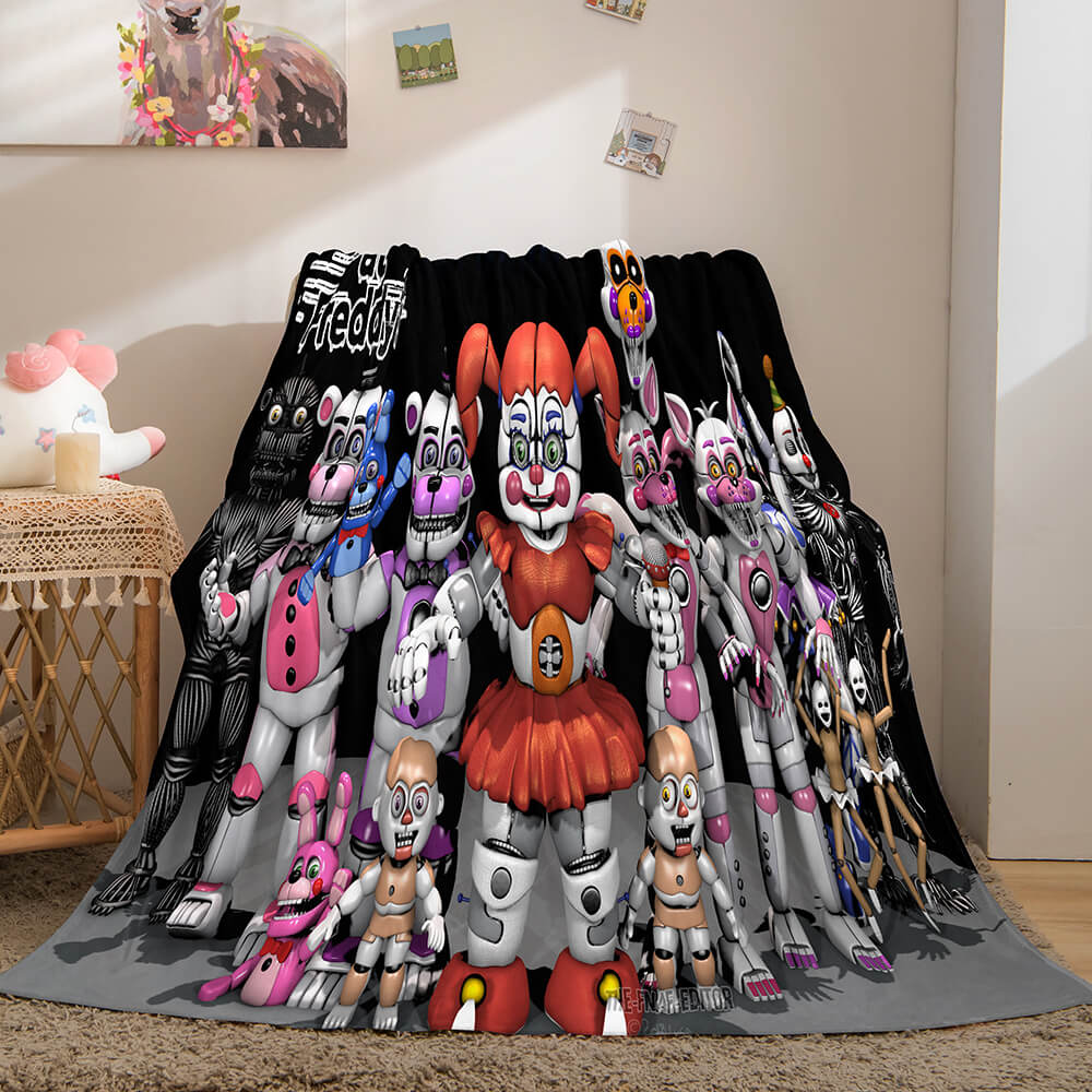 2024 NEW Game Five Nights at Freddy's Cosplay Blanket Flannel Caroset Throw