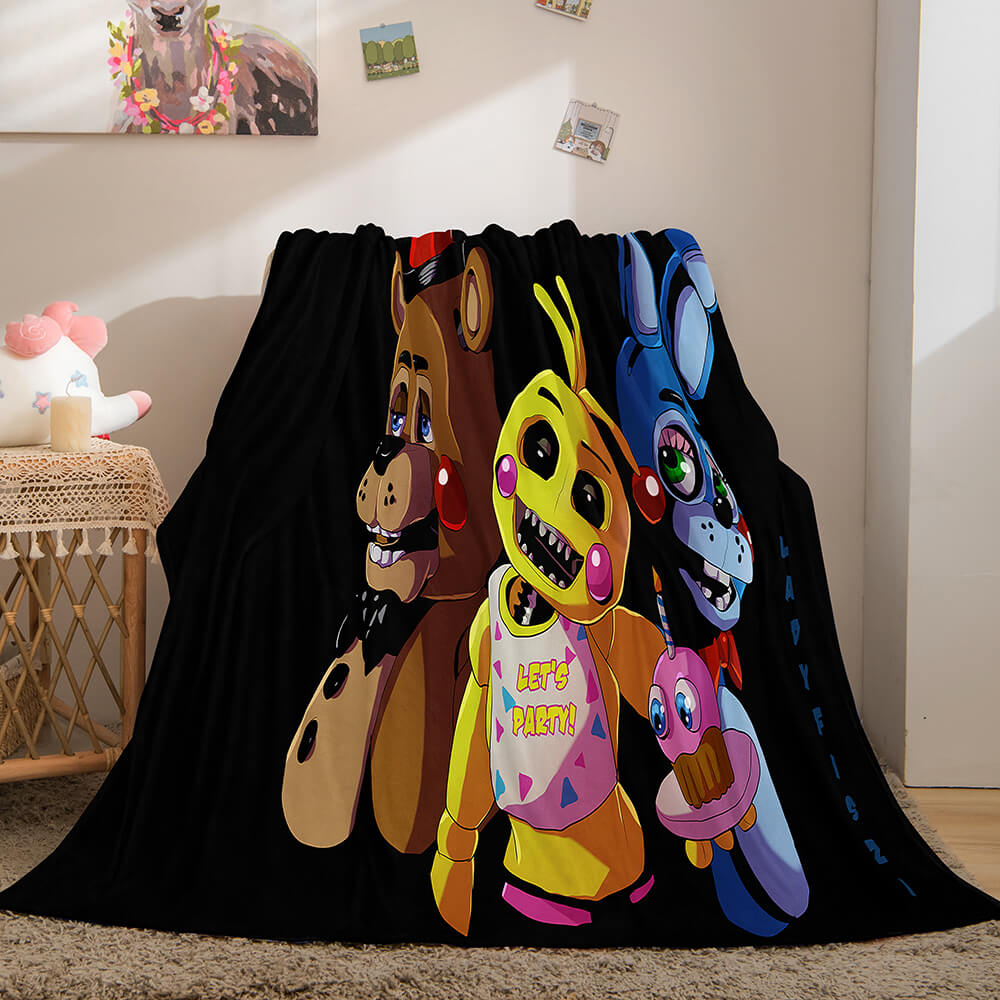 2024 NEW Game Five Nights at Freddy's Cosplay Blanket Flannel Caroset Throw