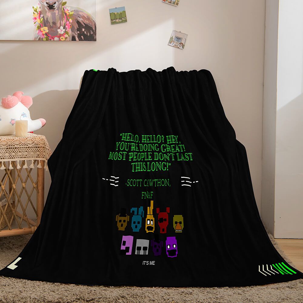 2024 NEW Game Five Nights at Freddy's Cosplay Blanket Flannel Caroset Throw