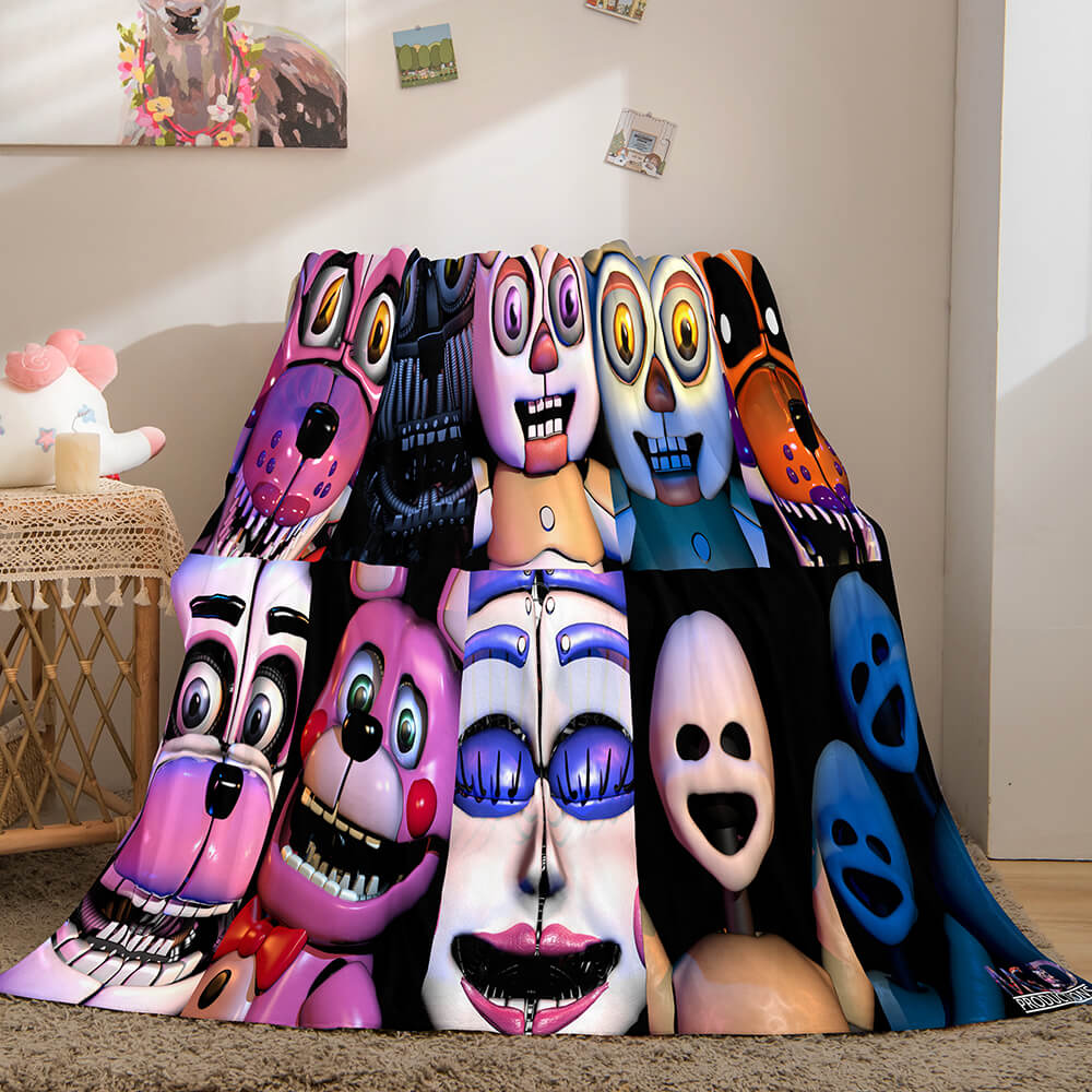 2024 NEW Game Five Nights at Freddy's Cosplay Blanket Flannel Caroset Throw