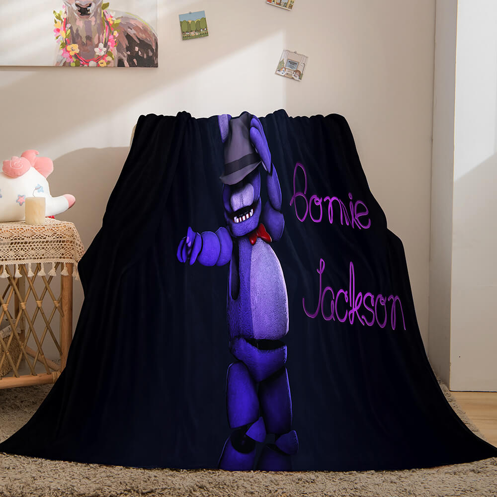 2024 NEW Game Five Nights at Freddy's Flannel Caroset Throw Cosplay Blanket