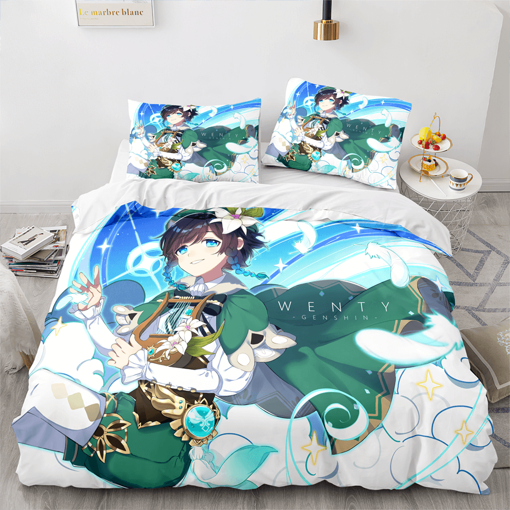 2026 NEW Game Genshin Impact Bedding Set Quilt Cover