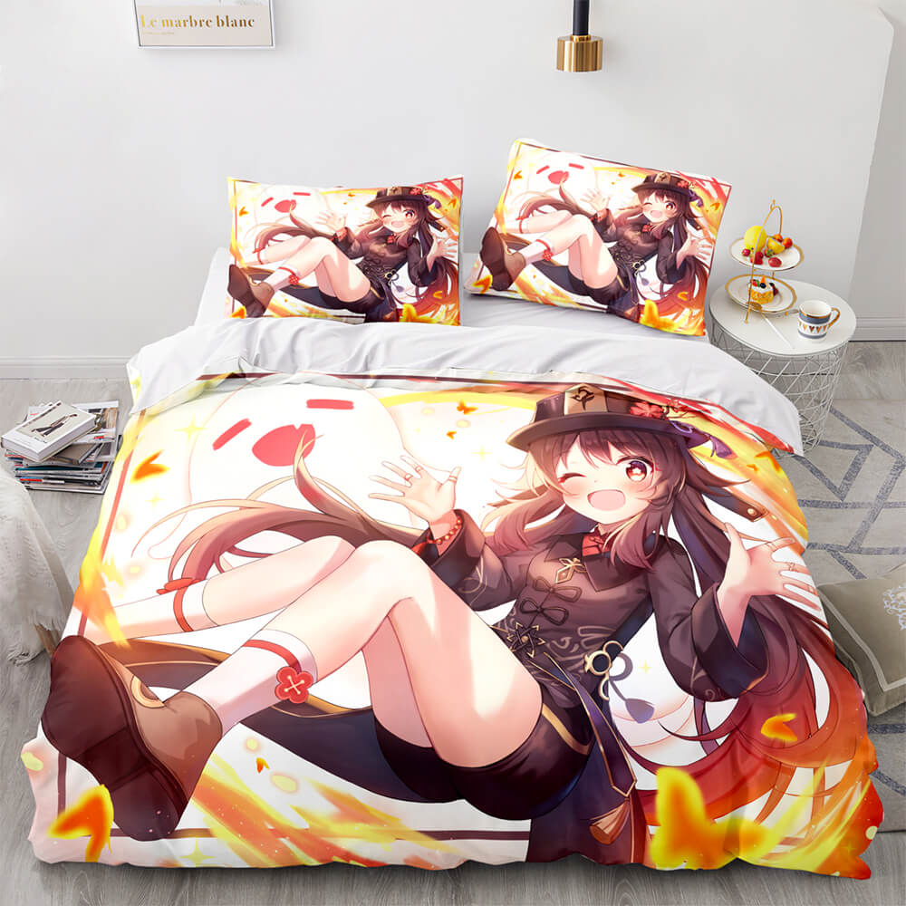 2026 NEW Game Genshin Impact Bedding Set Quilt Cover