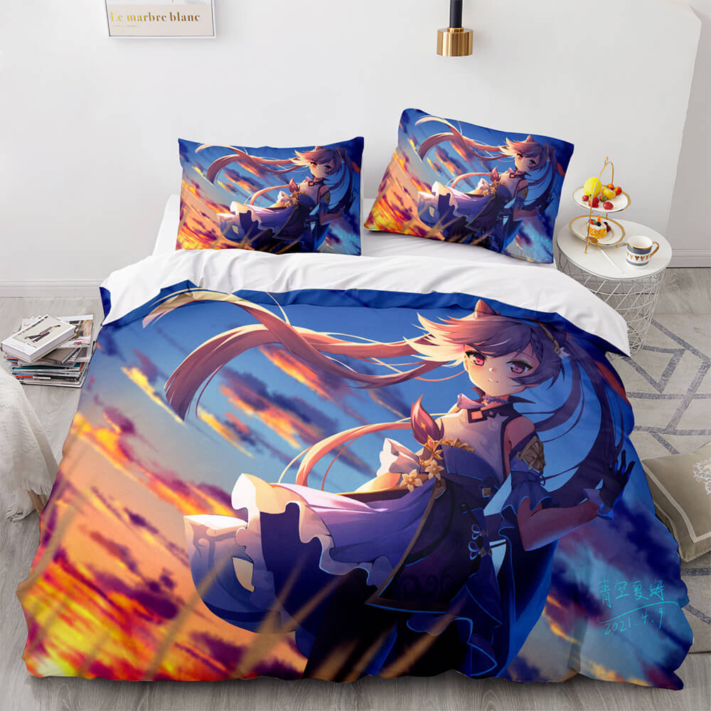 2026 NEW Game Genshin Impact Bedding Set Quilt Cover