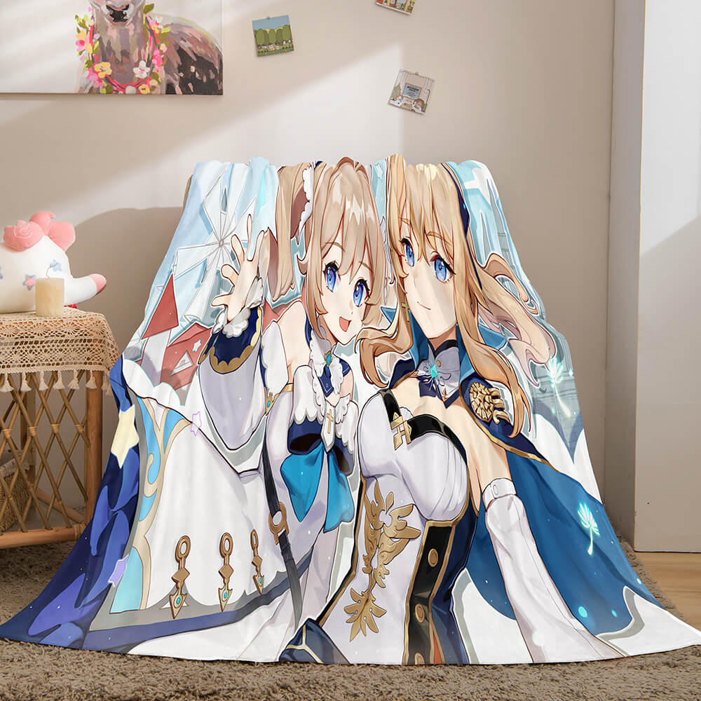 2025 NEW Game Genshin Impact Flannel Caroset Throw Cosplay Blanket
