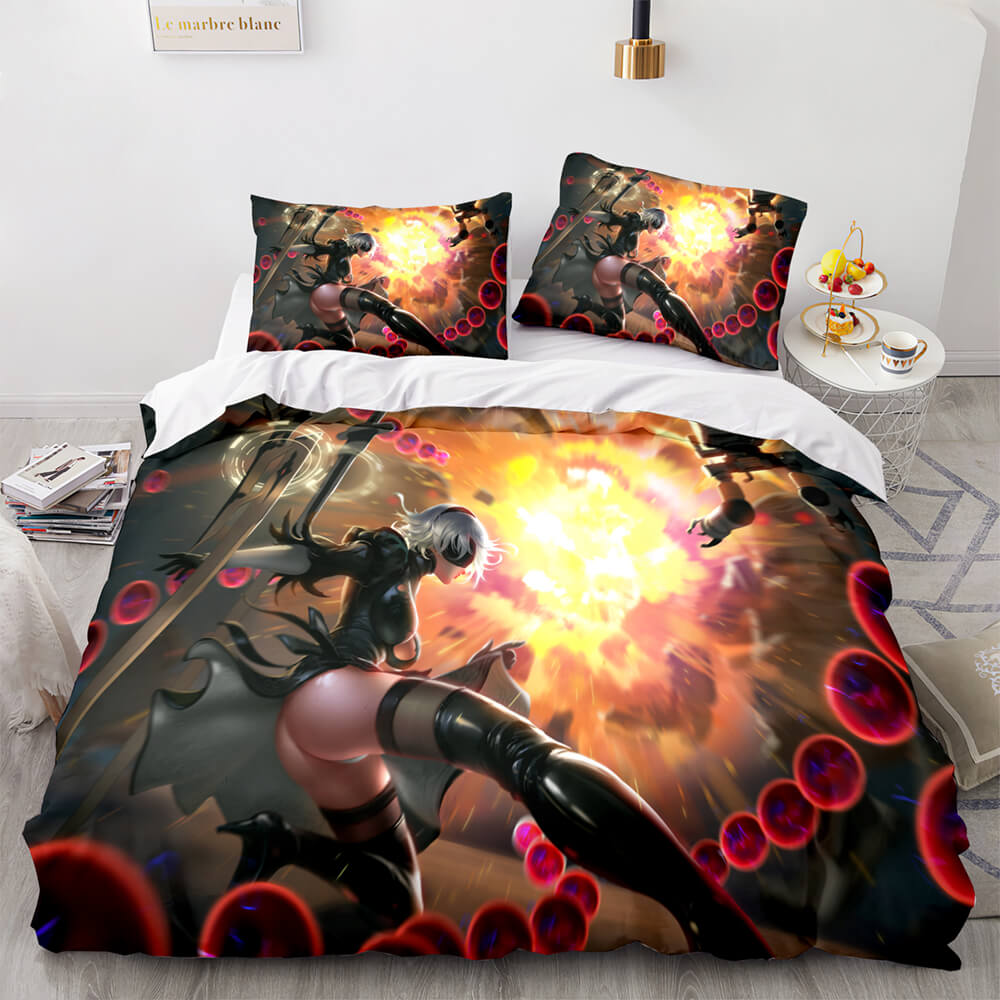 2024 NEW NieR Automata Cosplay 3 Piece Bedding Set Quilt Covers Without Filler