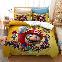 2024 NEW Game Super Mario Bedding Set Pattern Quilt Cover Without Filler