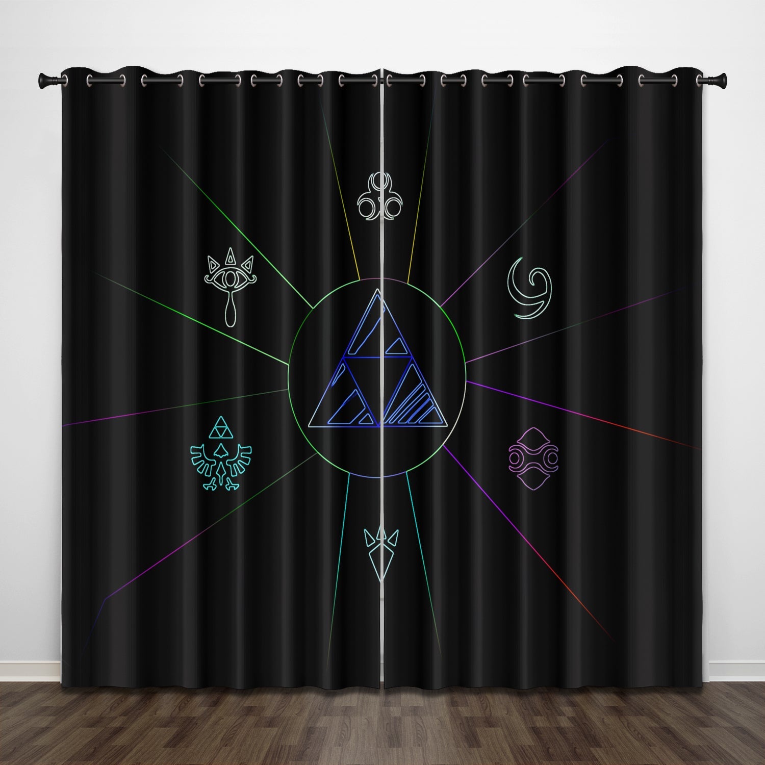 2024 NEW Game The Legend of Zelda Curtains Pattern Blackout Window Drapes