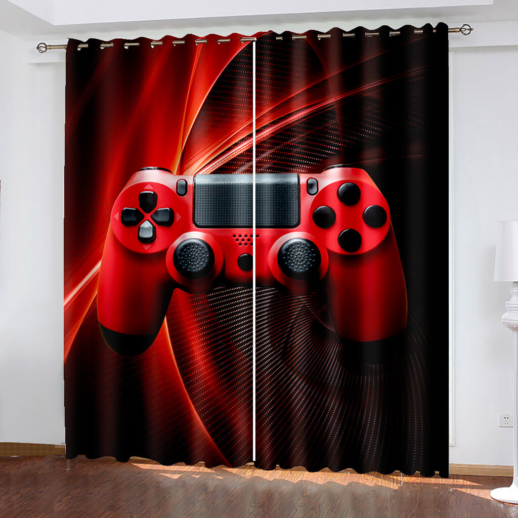 2024 NEW Gamepad Curtains Game Joystick Blackout Window Treatments Drapes Decor