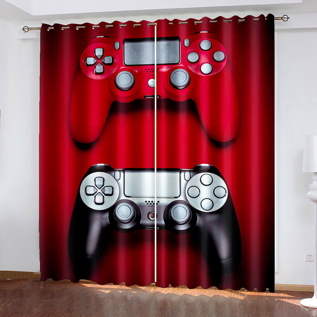 2024 NEW Gamepad Curtains Game Joystick Blackout Window Treatments Drapes Decor