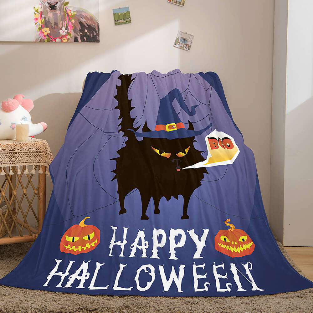 2024 NEW Halloween Castle Flannel Fleece Throw Cosplay Blanket