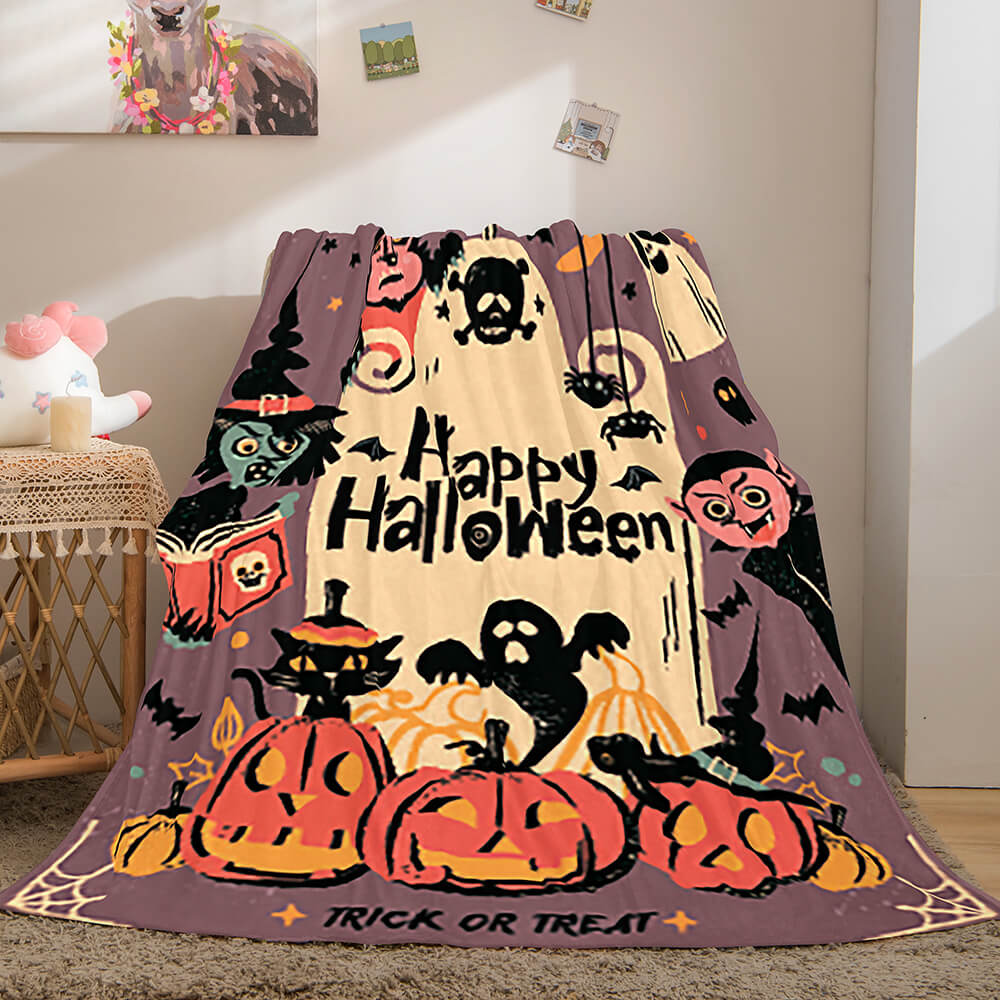 2024 NEW Halloween Castle Flannel Fleece Throw Cosplay Blanket