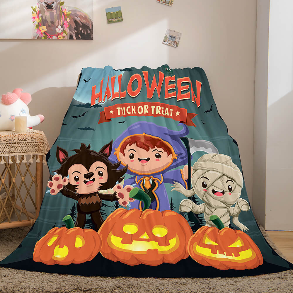 2024 NEW Halloween Castle Flannel Fleece Throw Cosplay Blanket