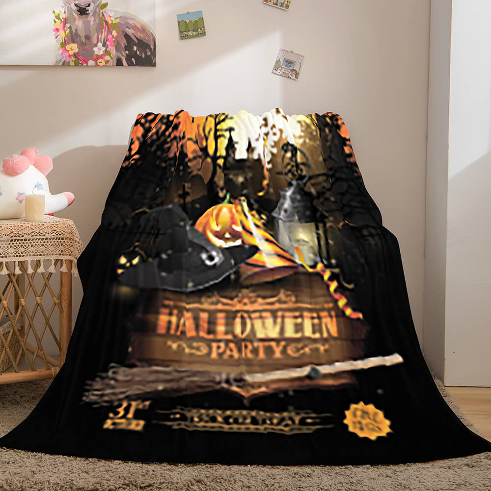 2024 NEW Halloween Castle Flannel Fleece Throw Cosplay Blanket