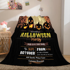 2024 NEW Halloween Castle Flannel Fleece Throw Cosplay Blanket