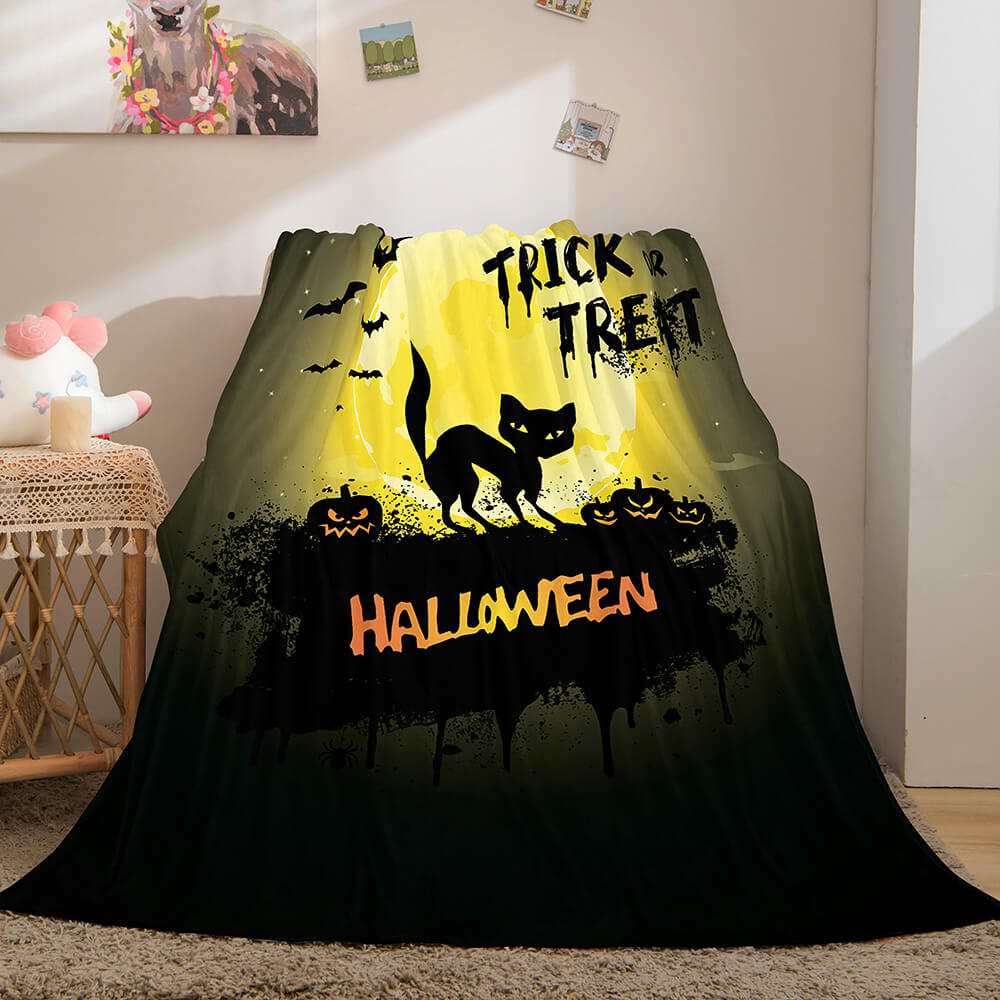 2024 NEW Halloween Castle Flannel Fleece Throw Cosplay Blanket