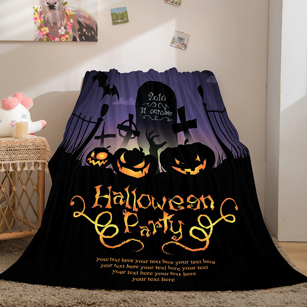 2024 NEW Halloween Castle Flannel Fleece Throw Cosplay Blanket