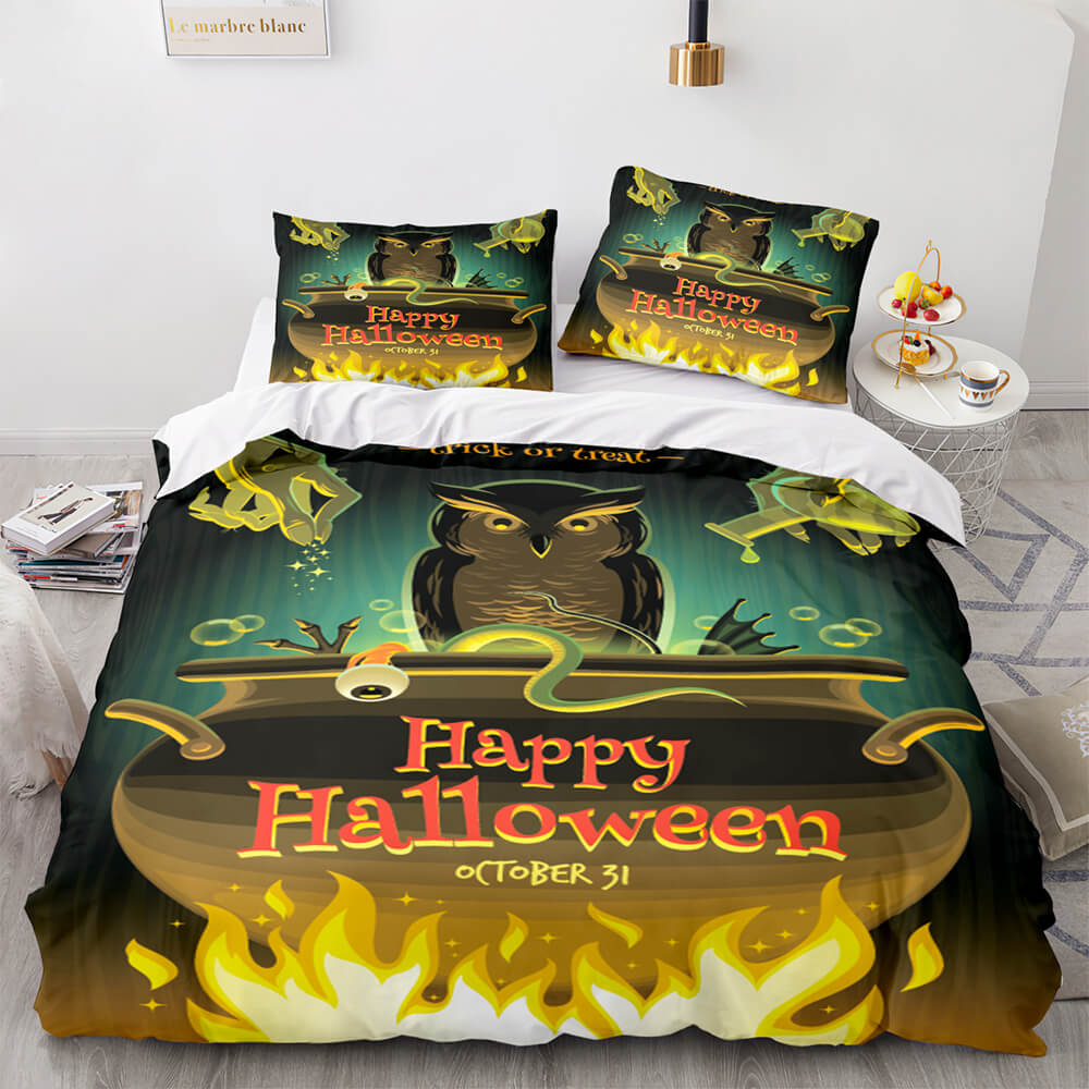 2024 NEW Halloween Decor Bedding Set Quilt Cover Room Decoration