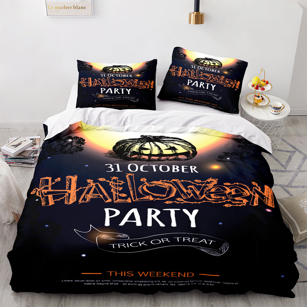 2024 NEW Halloween Decor Bedding Set Quilt Cover Room Decoration