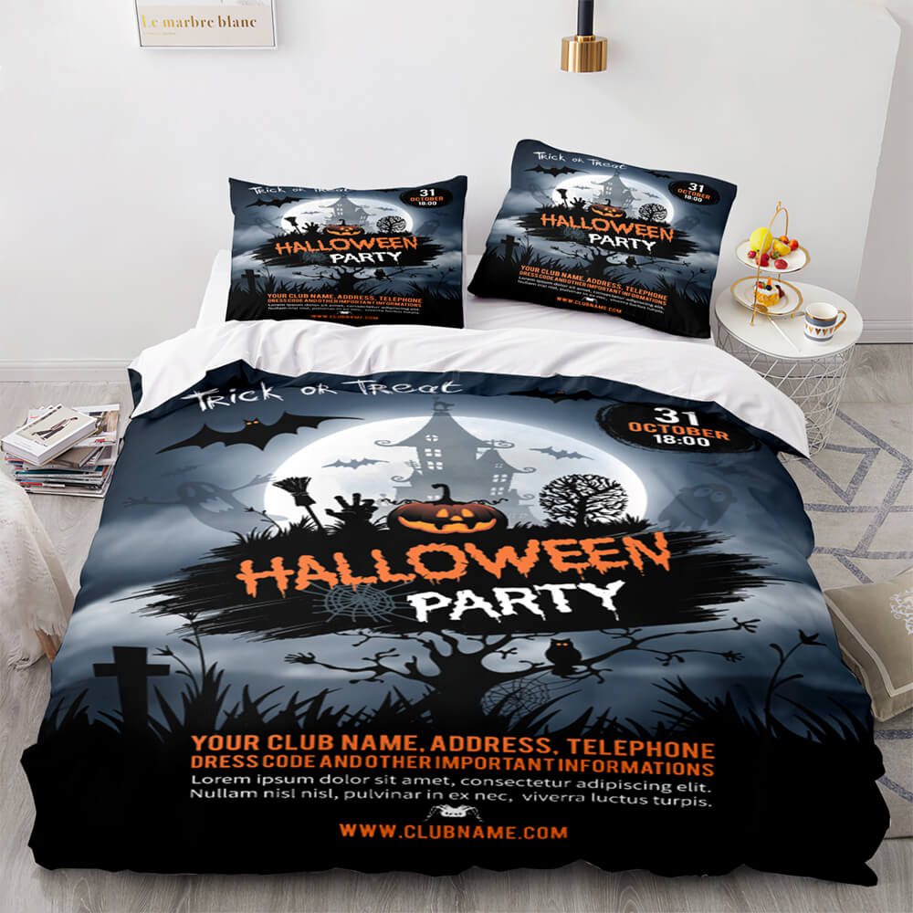 2024 NEW Halloween Decor Bedding Set Quilt Cover Room Decoration
