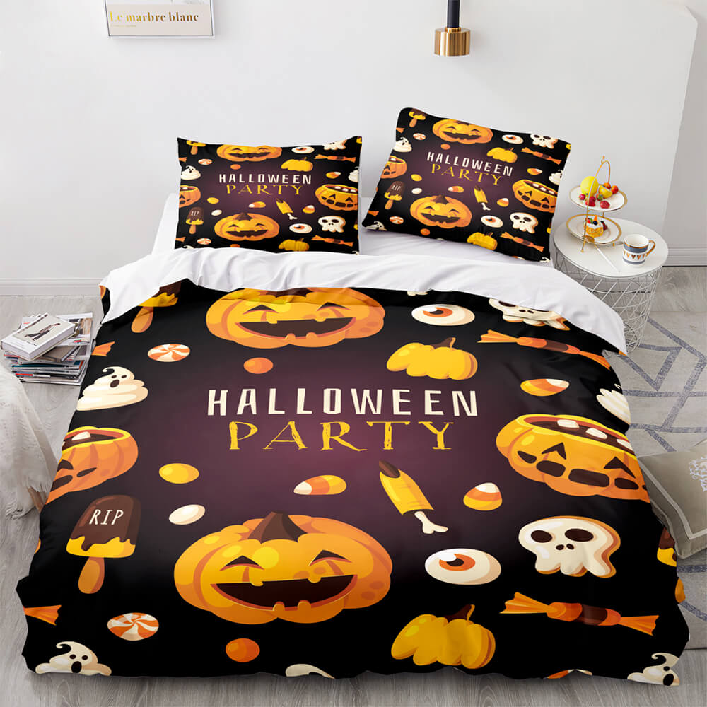 2024 NEW Halloween Decor Bedding Set Quilt Cover Room Decoration