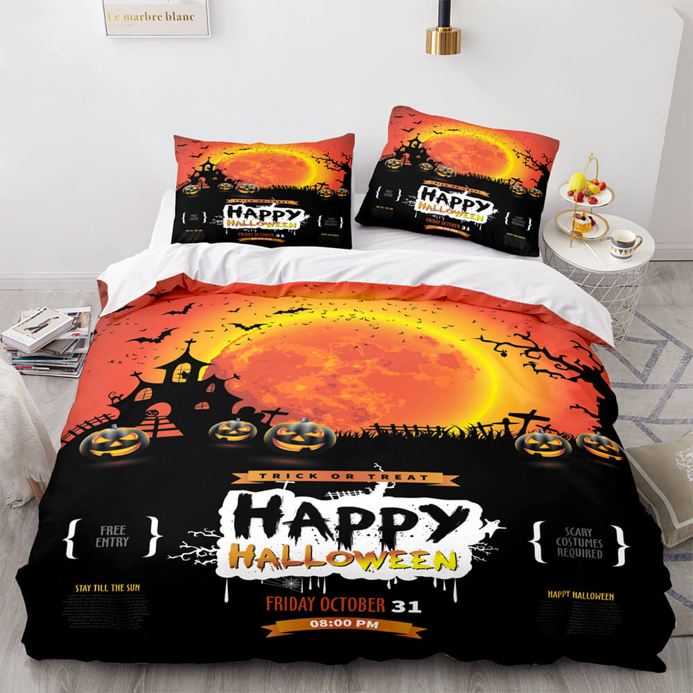 2024 NEW Halloween Decor Bedding Set Quilt Cover Room Decoration