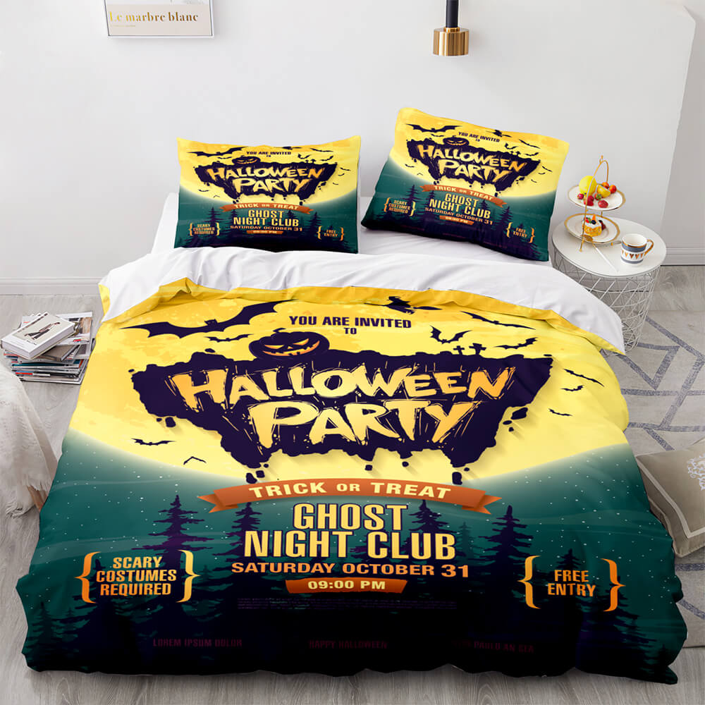 2024 NEW Halloween Decor Bedding Set Quilt Cover Room Decoration