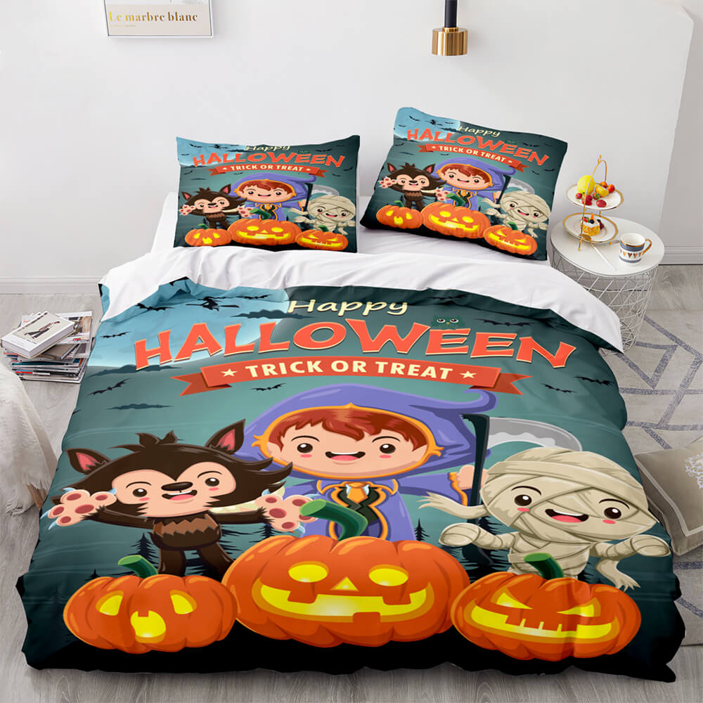2024 NEW Halloween Decor Bedding Set Quilt Cover Room Decoration