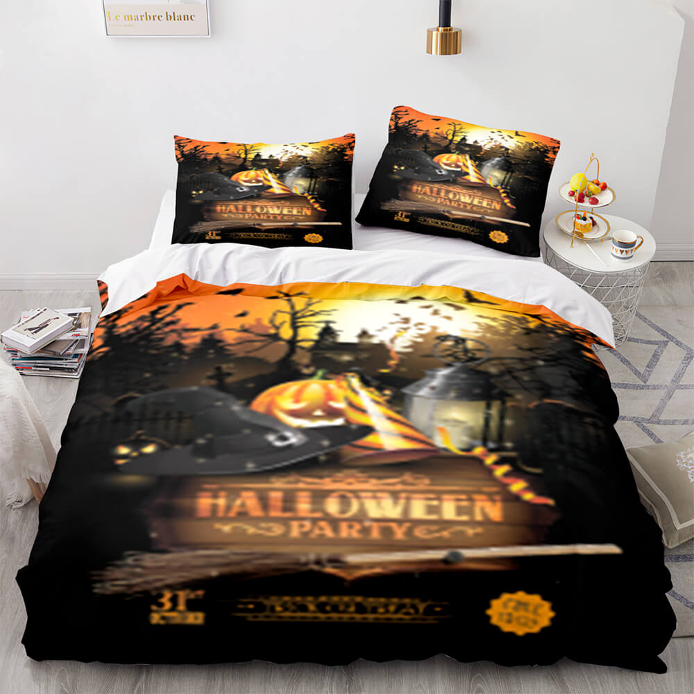 2024 NEW Halloween Decor Bedding Set Quilt Cover Room Decoration
