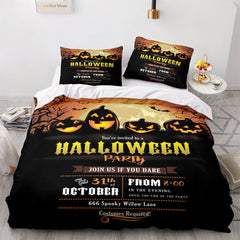2024 NEW Halloween Decor Bedding Set Quilt Cover Room Decoration
