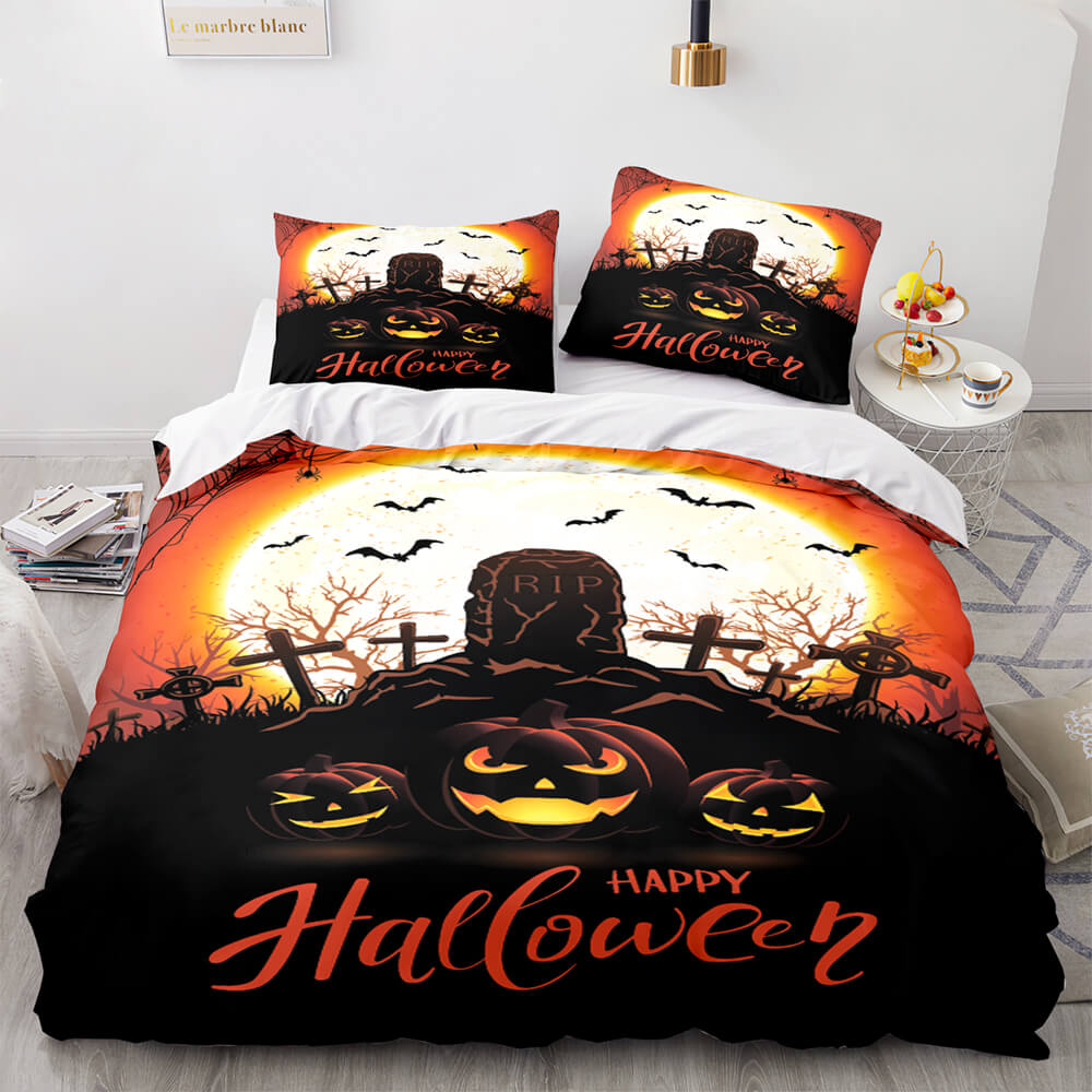 2024 NEW Halloween Decor Bedding Set Quilt Cover Room Decoration