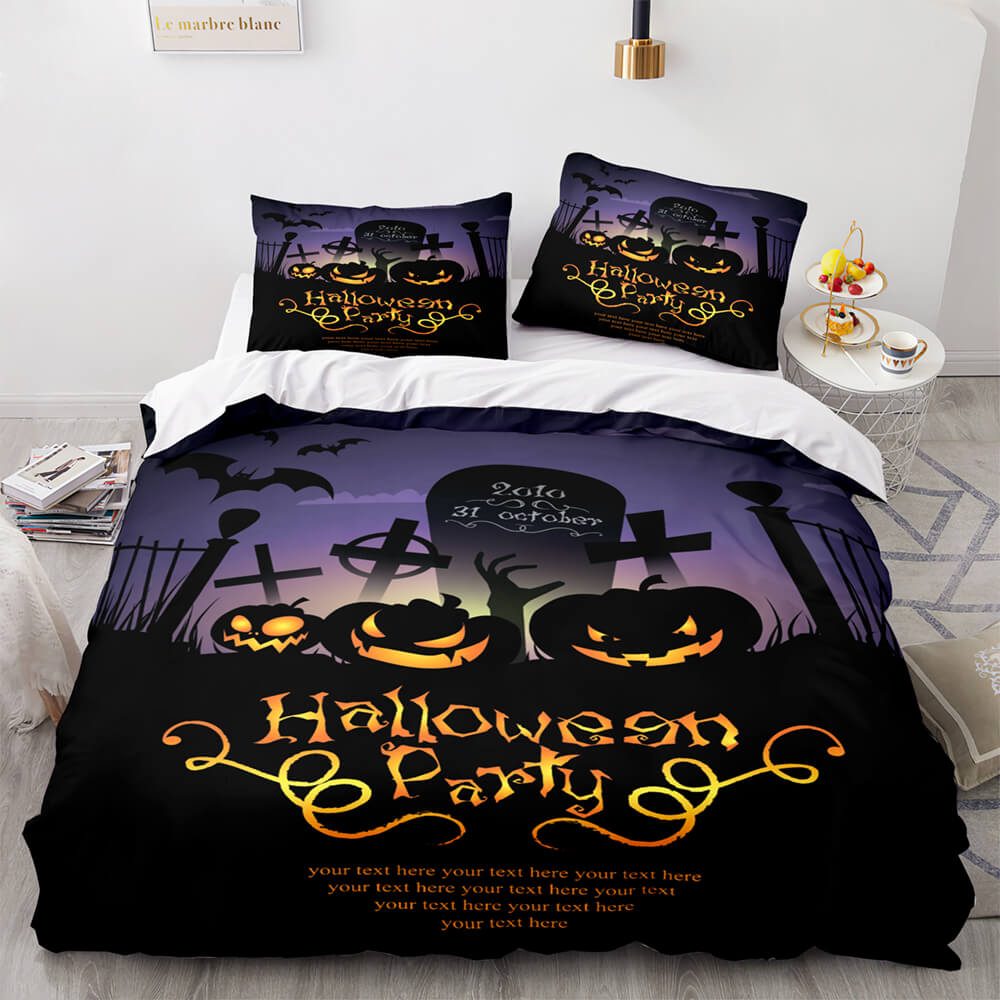 2024 NEW Halloween Decor Bedding Set Quilt Cover Room Decoration