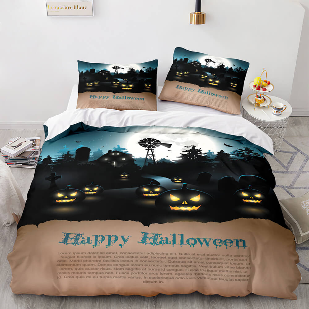 2024 NEW Halloween Decor Bedding Set Quilt Cover Room Decoration