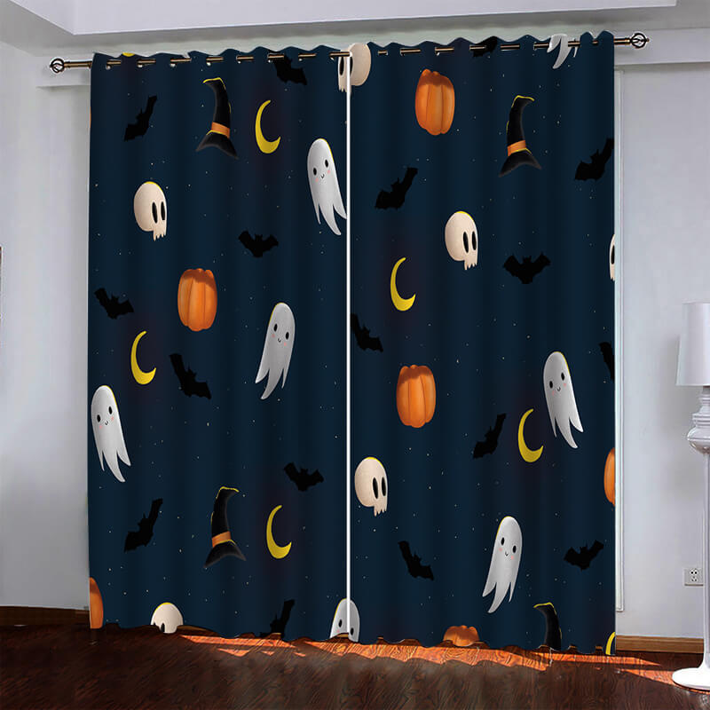 2024 NEW Halloween Hallowmas Curtains Blackout Window Drapes