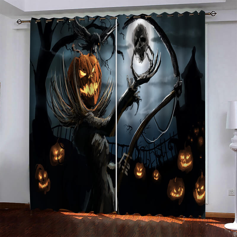 2024 NEW Halloween Hallowmas Curtains Blackout Window Drapes