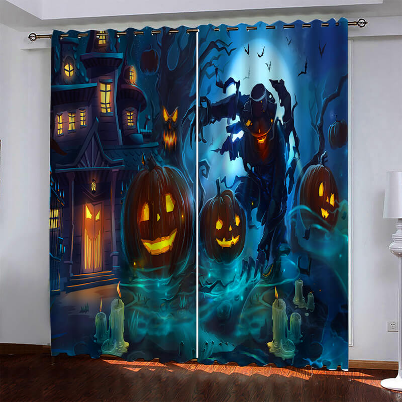 2024 NEW Halloween Hallowmas Curtains Blackout Window Drapes